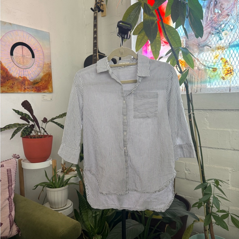 Women’s Pinstriped Button Down
